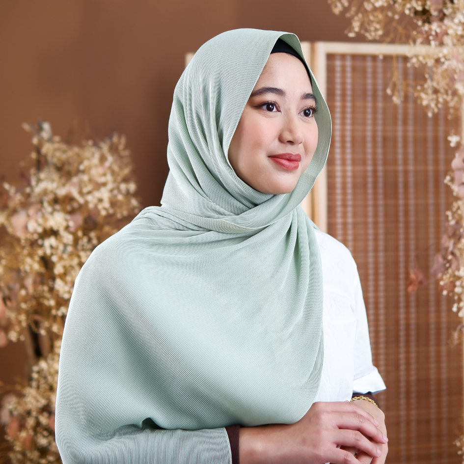 Pleated Series in Sage Green